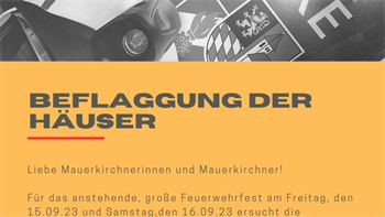 Beflaggung Mauerkirchen - Österreich Fahne - Feuerwehrfest